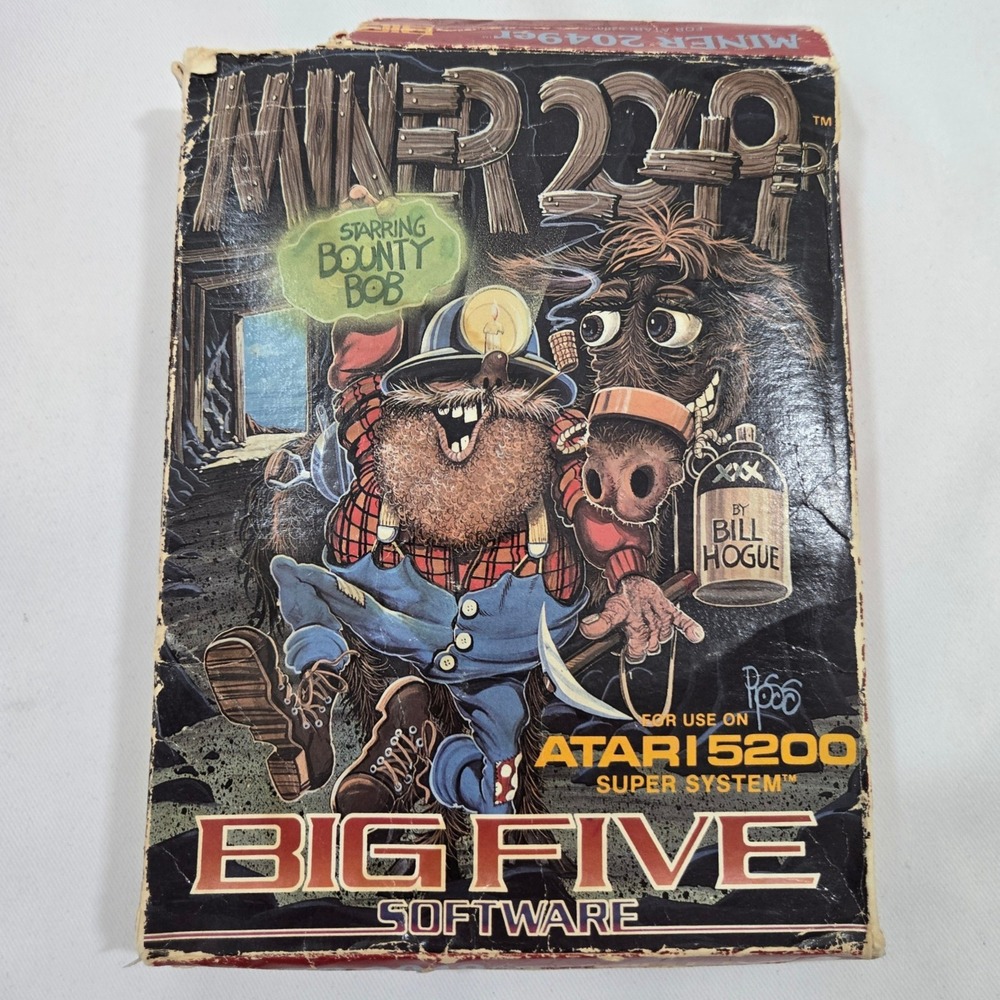 Miner 2049er Atari 5200 Game Box Manual Red Cartridge Vintage 1983 Big Five USA